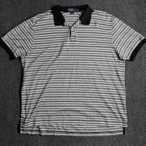 Polo Golf Ralph Lauren Shirt Men's XXL Short Sleeve Pima Cotton Striped Preppy